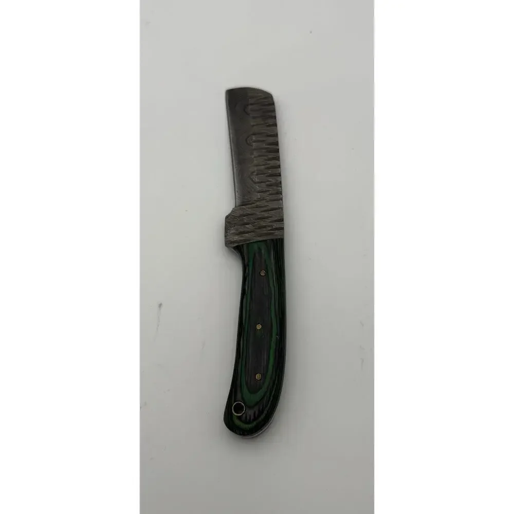 Handmade Damascus Steel Fixed Blade Knife w/ Leather Sheath – Pakistan Made NEW